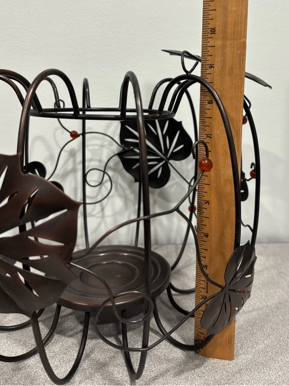 Decorative Black Metal Leaf Candle Holder by Partylite - Picture 11 of 12
